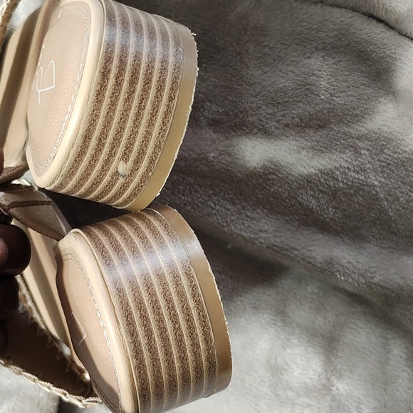 JOIE WOMENS SHOES CHIARA SANDALS SLIP ON 2 STRAPS TAN - Picture 9 of 11